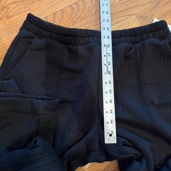 OLD NAVY ACTIVE BOUNCE FLEECE BLACK WIDE LEG PANTS NEW LARGE HIGH RISE SOFT - Picture 6 of 10